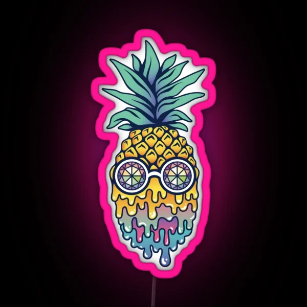 Bass Face Pineapple RGB Neon Sign