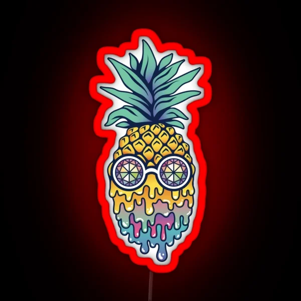 Bass Face Pineapple RGB Neon Sign