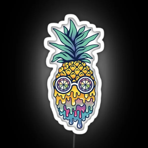 Bass Face Pineapple RGB Neon Sign