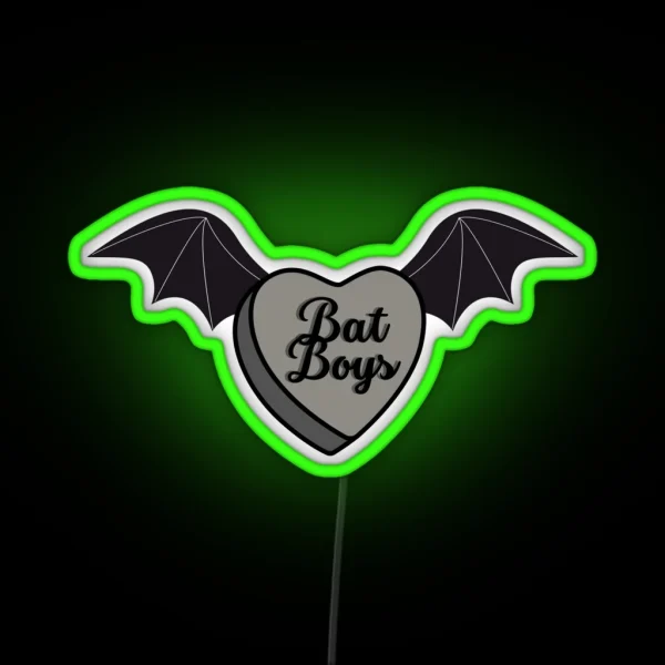 Bat Boys Candy Heart Acotar Led Night Court Velaris Thorns And Roses RGB Neon Sign