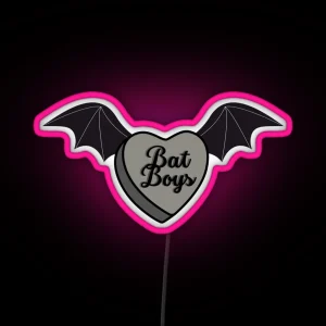 Bat Boys Candy Heart Acotar Led Night Court Velaris Thorns And Roses RGB Neon Sign