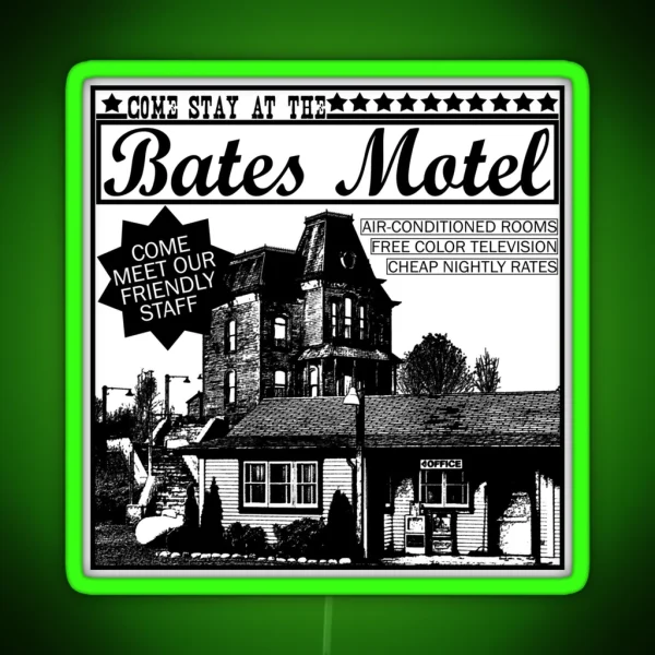 Bates Motel Black Type RGB Neon Sign