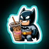Batman Inspired Dunkin Donuts Retro Style Color Changing Neon Sign