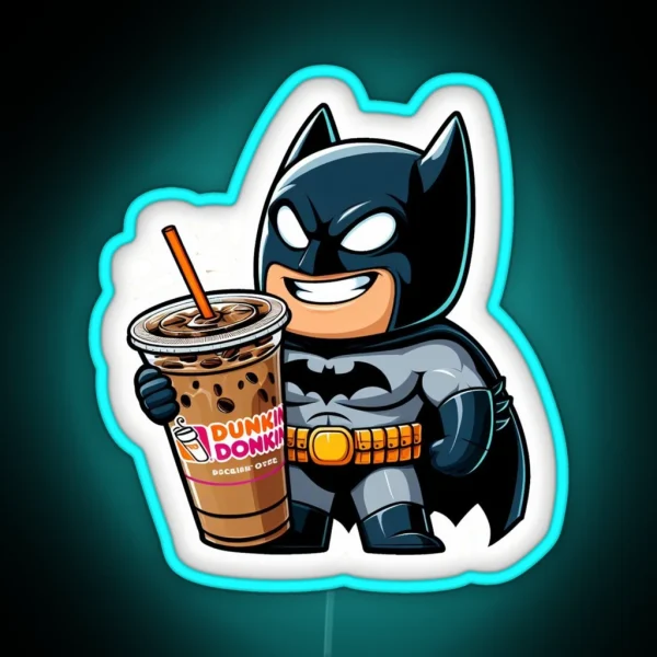 Batman Runs On Dunkin RGB Neon Sign