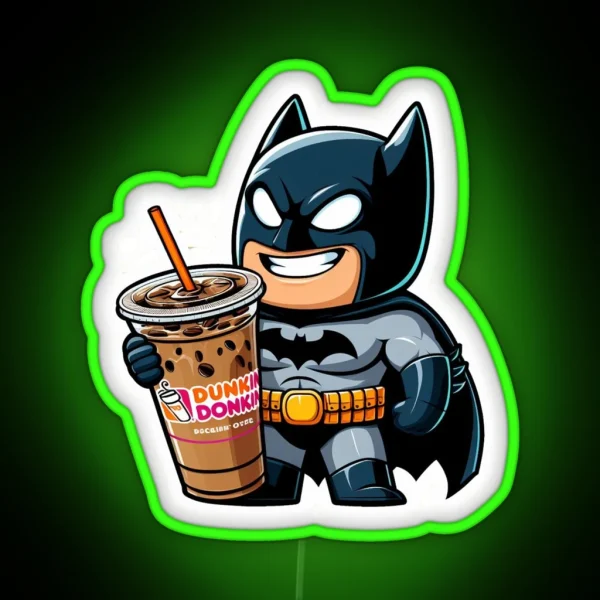 Batman Runs On Dunkin RGB Neon Sign