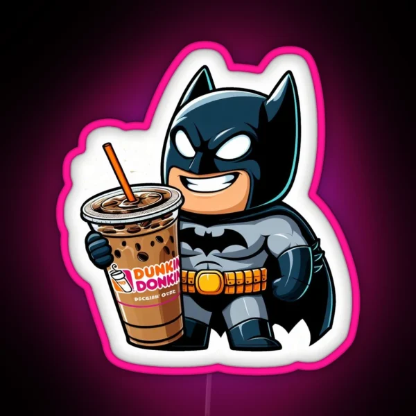 Batman Runs On Dunkin RGB Neon Sign