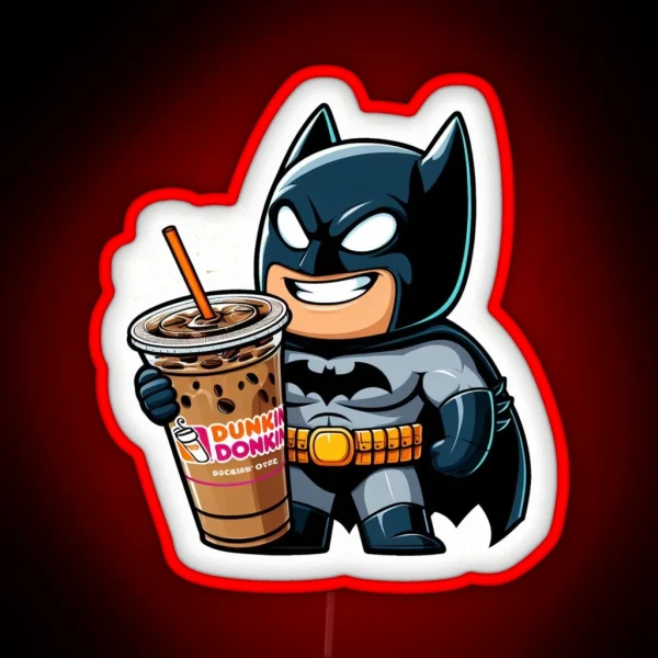 Batman Runs On Dunkin RGB Neon Sign