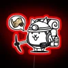 Fierce feline warriors illuminated in vibrant RGB neon glow