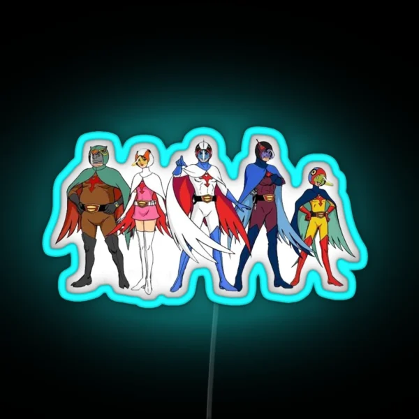 Battle Of The Planets Group Desing G Force RGB Neon Sign