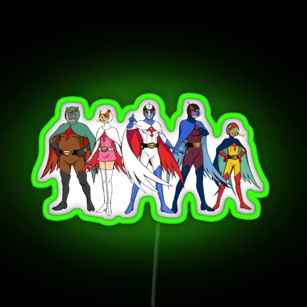 Battle Of The Planets Group Desing G Force RGB Neon Sign