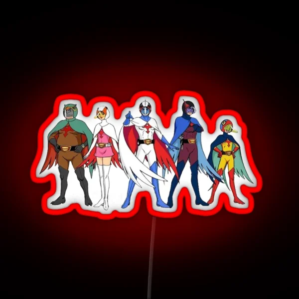Battle Of The Planets Group Desing G Force RGB Neon Sign