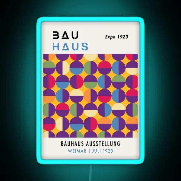 Bauhaus Modernist RGB Neon Sign