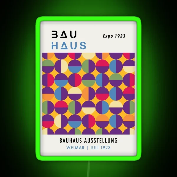 Bauhaus Modernist RGB Neon Sign