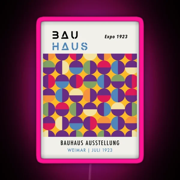 Bauhaus Modernist RGB Neon Sign