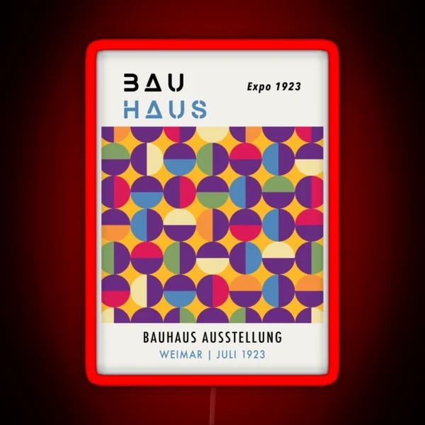 Bauhaus Modernist RGB Neon Sign