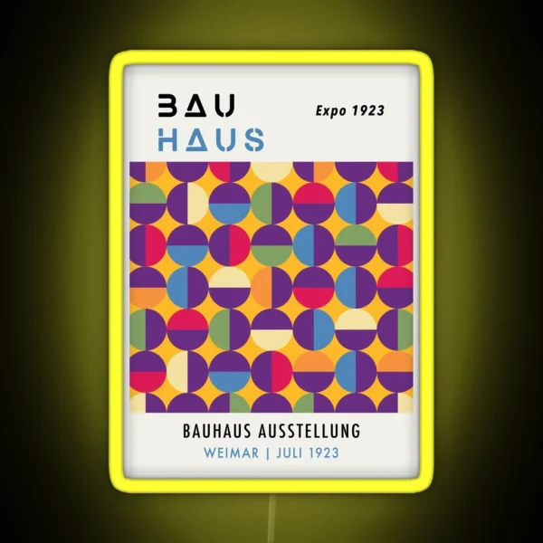 Bauhaus Modernist RGB Neon Sign