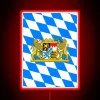Bavarian State Crest Illuminated Neon Sign in Vibrant Colorful RGB