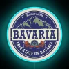 Free State of Bavaria RGB Illuminated Neon Sign with German Flag Colours