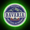 German heritage Free State of Bavaria colorful RGB illuminated sign