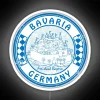 RGB Illuminated Neon Sign Featuring Bavaria's Coat of Arms Emblem