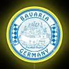 Bavarian state pride displayed with vibrant colorful rgb led lighting