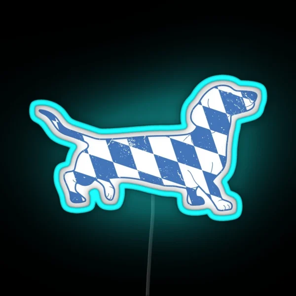Bavarian Dachshund RGB Neon Sign