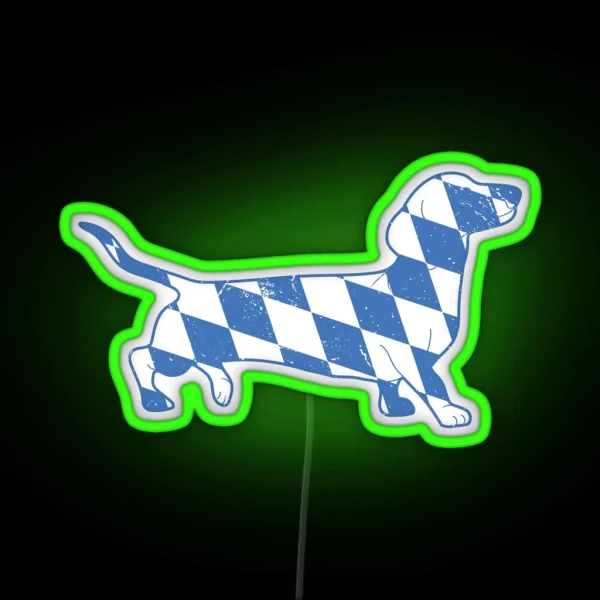 Bavarian Dachshund RGB Neon Sign