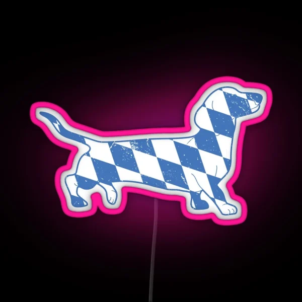 Bavarian Dachshund RGB Neon Sign