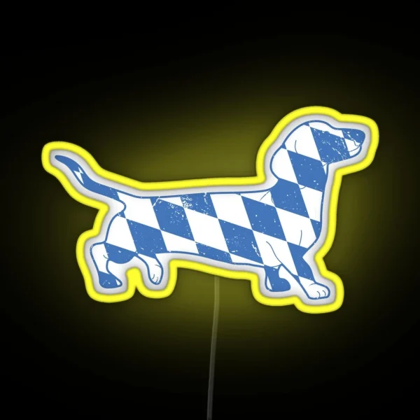 Bavarian Dachshund RGB Neon Sign