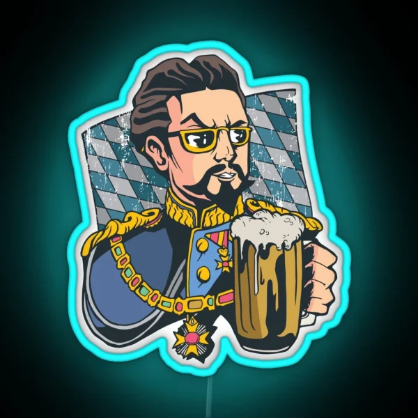 Bavarian Fairytale King Ludwig II RGB Neon Sign