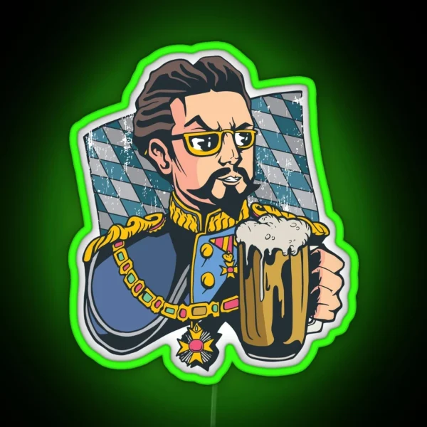Bavarian Fairytale King Ludwig II RGB Neon Sign