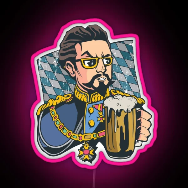 Bavarian Fairytale King Ludwig II RGB Neon Sign
