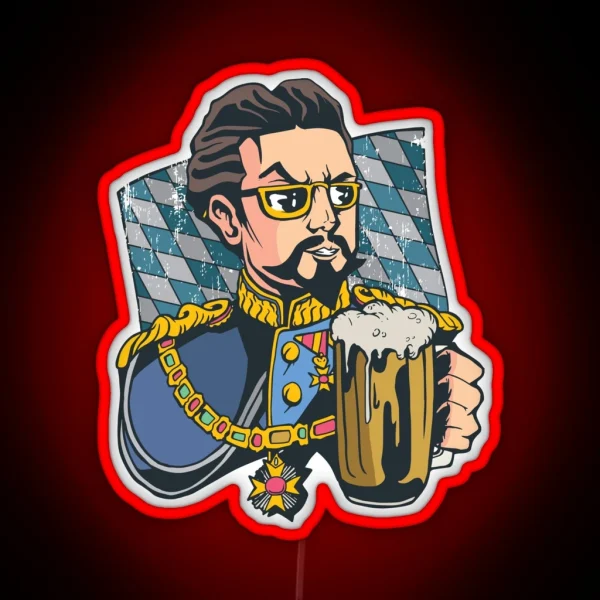Bavarian Fairytale King Ludwig II RGB Neon Sign