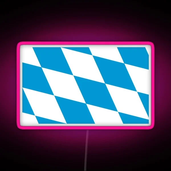 Bavarian Flag Of Deutschland Bayern Fahne Led Led RGB Neon Sign