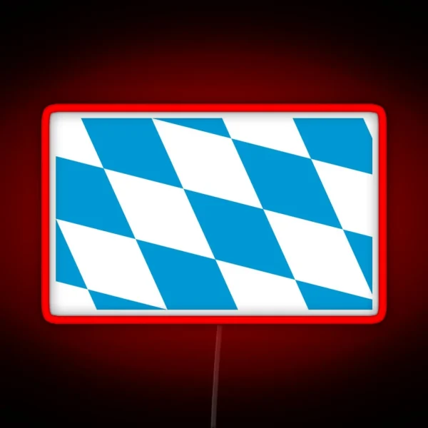 Bavarian Flag Of Deutschland Bayern Fahne Led Led RGB Neon Sign