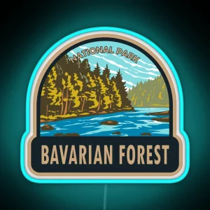 Bavarian Forest National Park Germany RGB Neon Sign