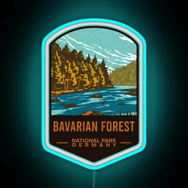 Bavarian Forest National Park Germany RGB Neon Sign