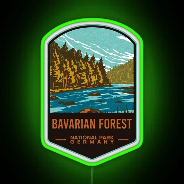 Bavarian Forest National Park Germany RGB Neon Sign
