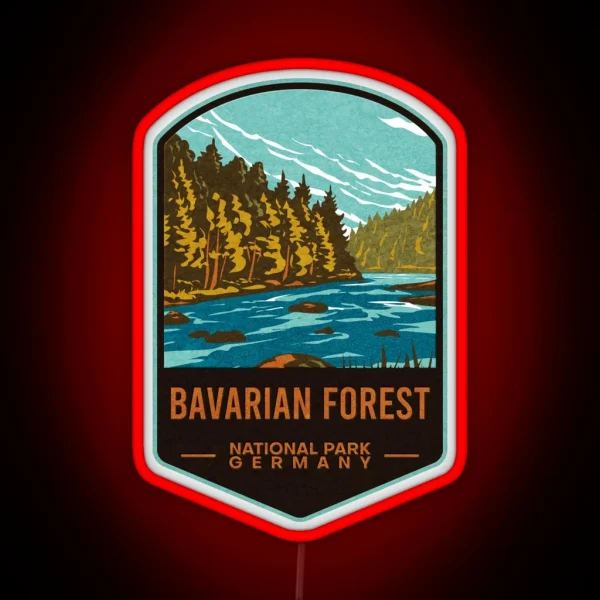 Bavarian Forest National Park Germany RGB Neon Sign