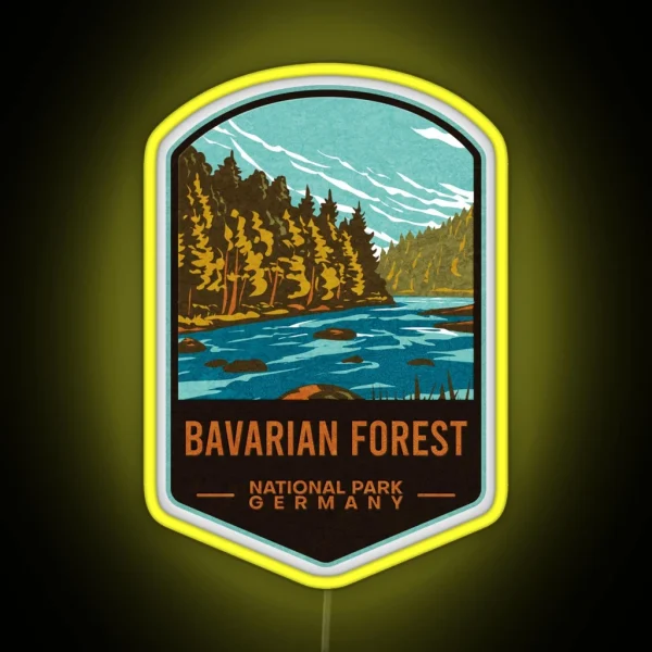 Bavarian Forest National Park Germany RGB Neon Sign
