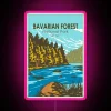 Vintage Bavarian Forest National Park Germany Color Changing RGB LED Sign