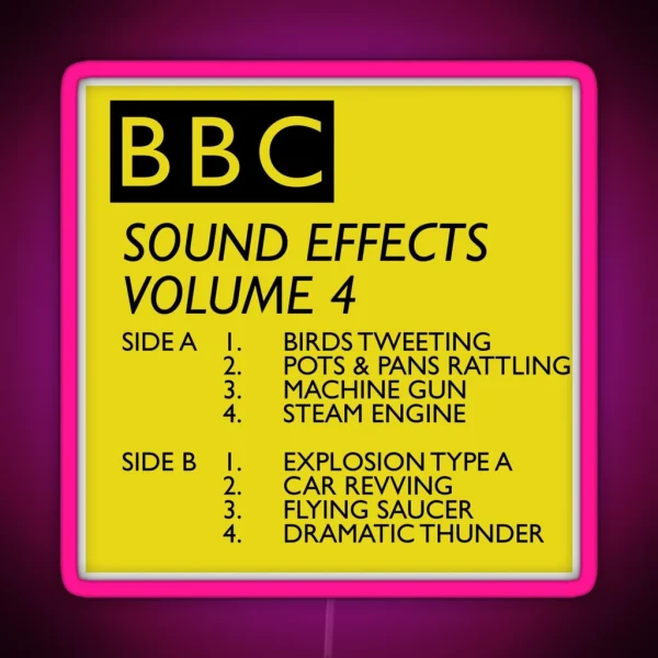 BBC Sound Effects Volume 4 RGB Neon Sign