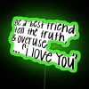 Whimsical 'BFF Truthful Love' Neon Sign for Home Decor and Friendship