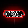 Choose to Love Unconditionally with Vibrant Neon Heart Sign Accent