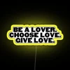 Romantic Love Quote with Vibrant RGB Neon Sign Decorations