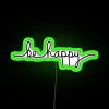 RGB Neon Sign Embracing Happiness and Positive Vibes at Home Decor