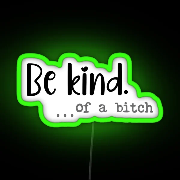 Be Kind Of A Bitch Funny Led RGB Neon Sign