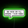 Vintage Reed Sign with Colorful RGB Neon Accents Home Decor