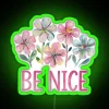 Add vibrant personality with this modern colorful neon LED sign.