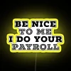 Colorful motivational office decor with personalized payroll services inspired signage